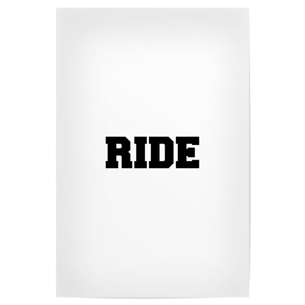 Poster 30x20 cm "Ride" artboxONE - Typografie,Schwarzweiß,Männer - Ride,Fahrt,Nice ride,Boy,Boys,Mann,Männer,Man,Men