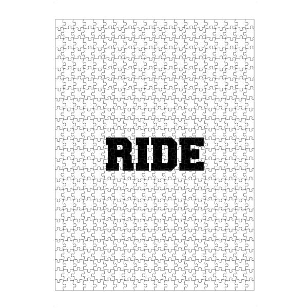 Puzzle Ravensburger "Ride" artboxONE - Typografie,Schwarzweiß,Männer - Ride,Fahrt,Nice ride,Boy,Boys,Mann,Männer,Man,Men - Bild ride