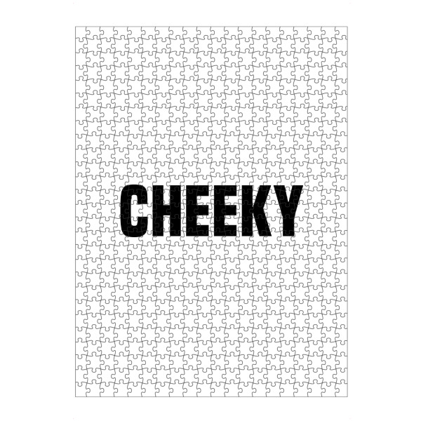 artboxONE Puzzle "Cheeky" artboxONE - Typografie,Schwarzweiß,Männer - Cheeky,Frech,Rude,Unartig,Badass,Naughty,Boy,Boys,Mann,Männer,Man,Men