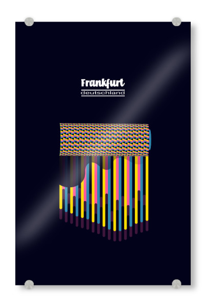 Acrylglasbild "Frankfurt - Germany" artboxONE - Städte,Typografie,Reise,Architektur,Geometrie,Städte / Frankfurt
