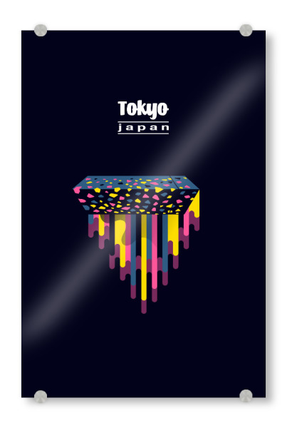 Acrylglasbild "Tokyo - Japan" artboxONE - Städte,Typografie,Reise,Architektur,Reise / Asien,Städte / Tokio