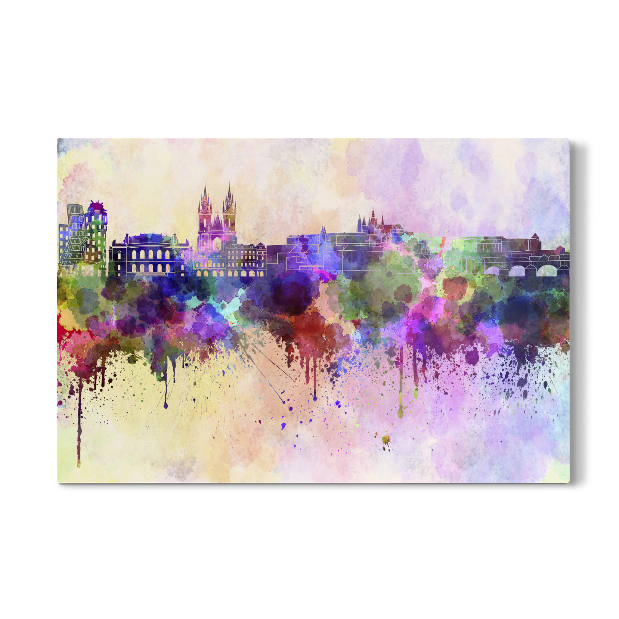Galerie-Print "Prague skyline in watercolor" 30x20 cm artboxONE