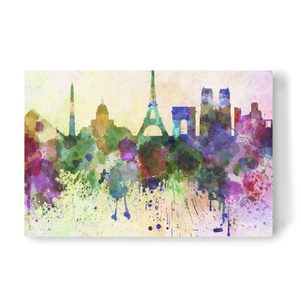 Leinwandbild "Paris skyline in watercolor" artboxONE - Reise,Abstrakt,Architektur,Städte / Paris