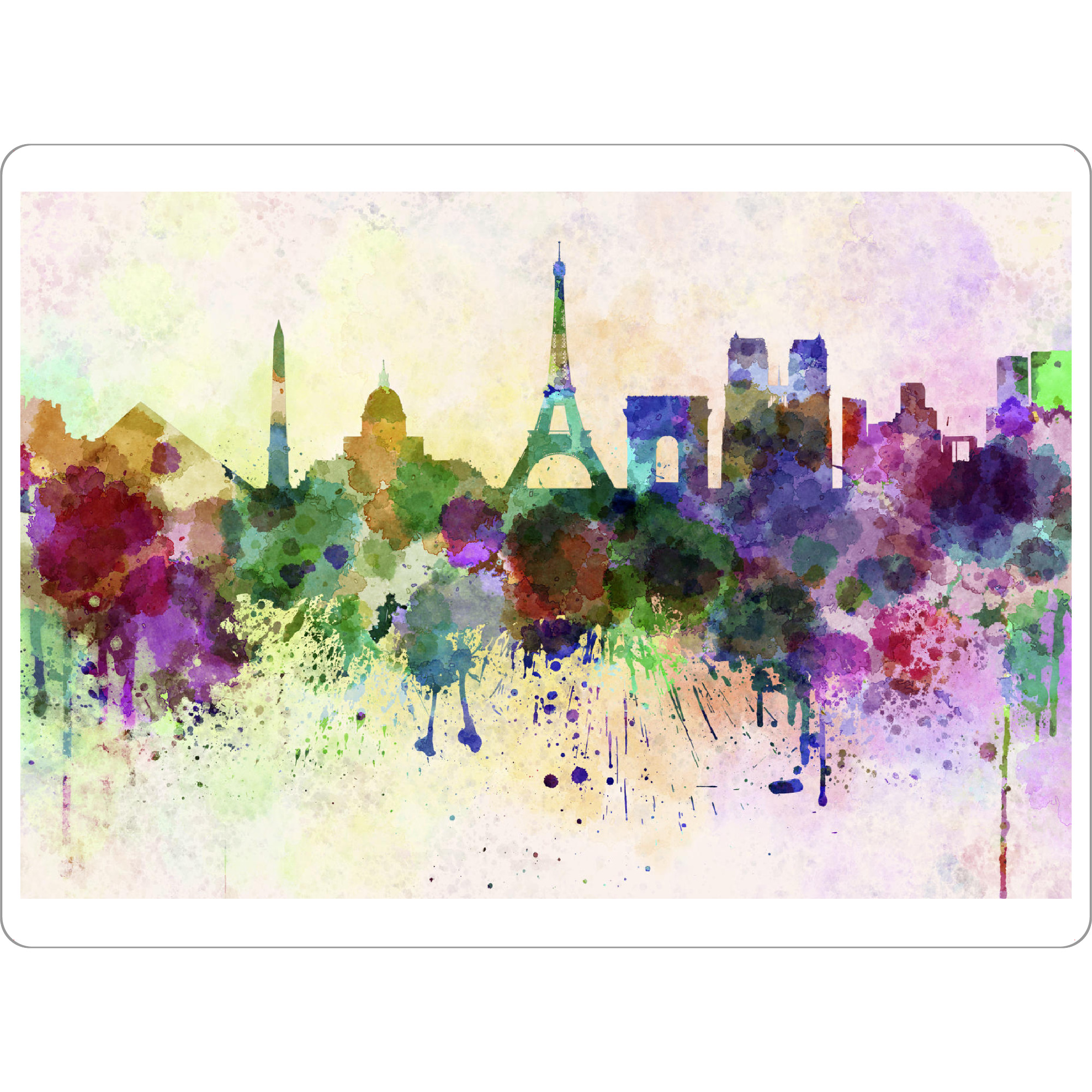 Tischset "Paris skyline in watercolor" artboxONE - Reise,Abstrakt,Architektur,Städte / Paris