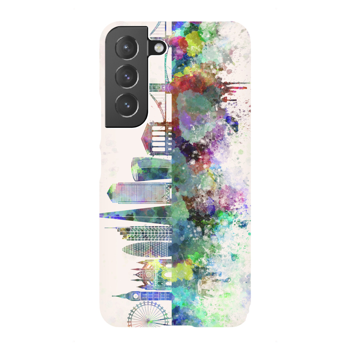 "London V2 skyline in watercolor"für Samsung Galaxy - Premium-Case Handyhülle artboxONE