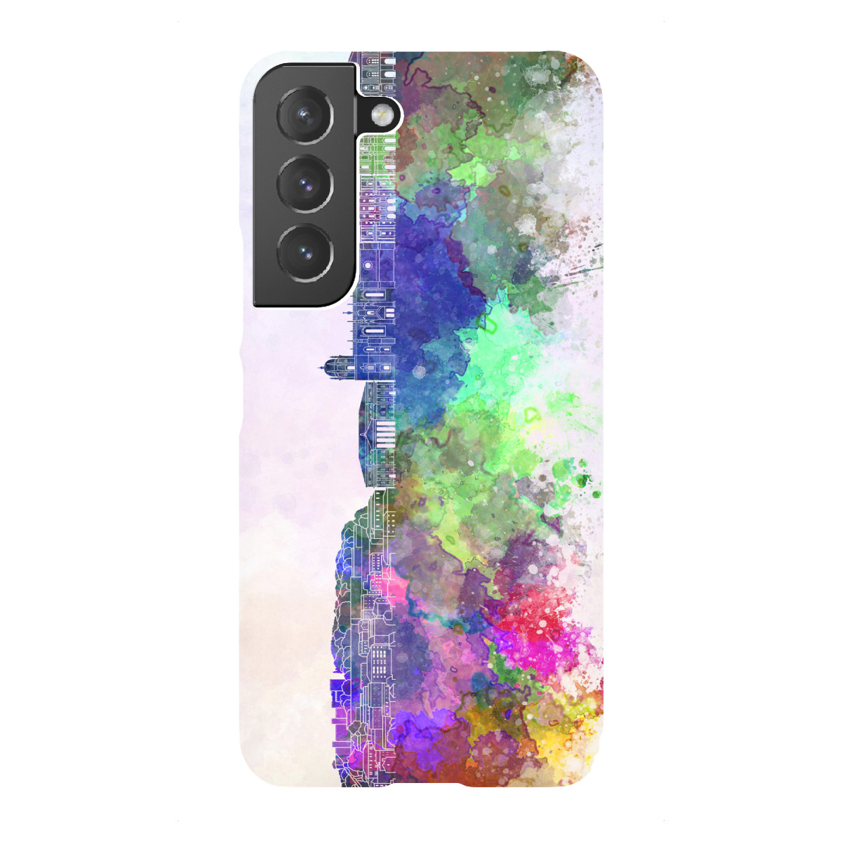 "Lisbon skyline in watercolor"für Samsung Galaxy - Premium-Case Handyhülle artboxONE