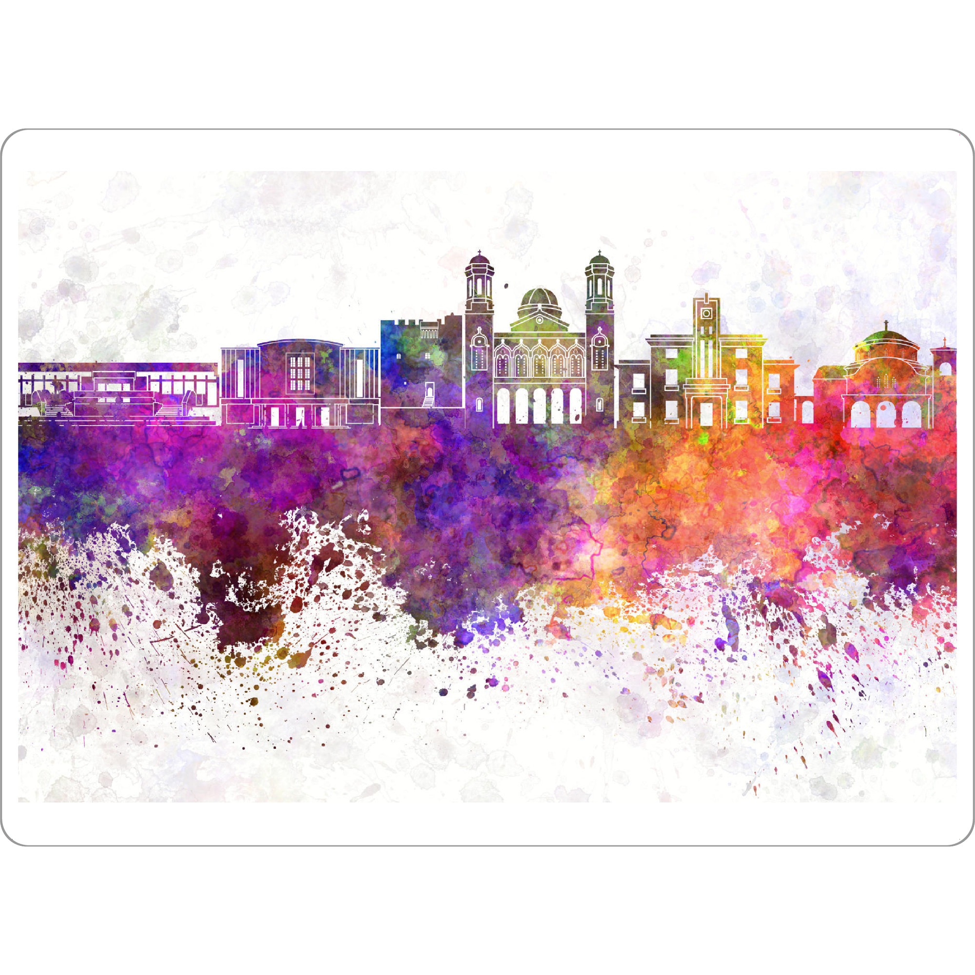 Tischset "Limassol skyline in watercolor" artboxONE - Städte,Reise,Abstrakt,Architektur