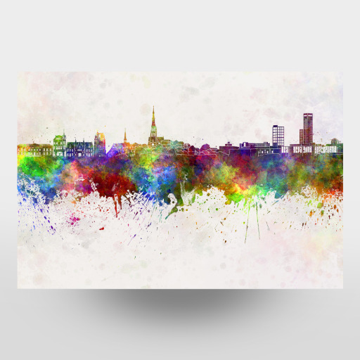 Bristol Panorama Format Modernes Bild auf Leinwand Wandbild Poster