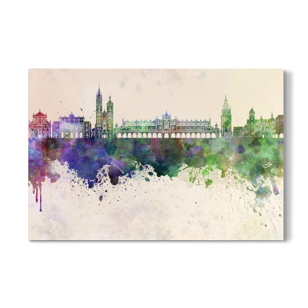 Galerie-Print "Krakow skyline in watercolor" 30x20 cm artboxONE