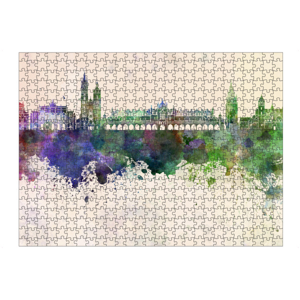 artboxONE Puzzle "Krakow skyline in watercolor" artboxONE - Städte,Reise,Abstrakt,Architektur
