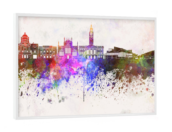 Poster mit weißem Rahmen "Kingston Upon Hull skyline" artboxONE - Städte,Reise,Abstrakt,Architektur