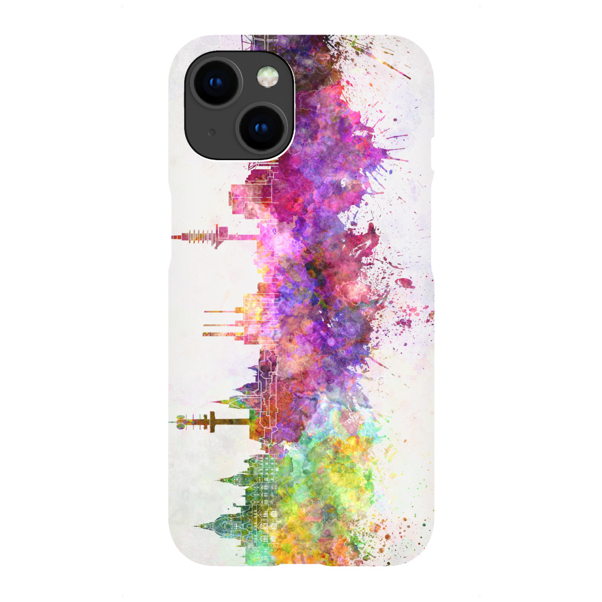 "Hannover skyline in watercolor"für iPhone - Premium-Case Handyhülle artboxONE