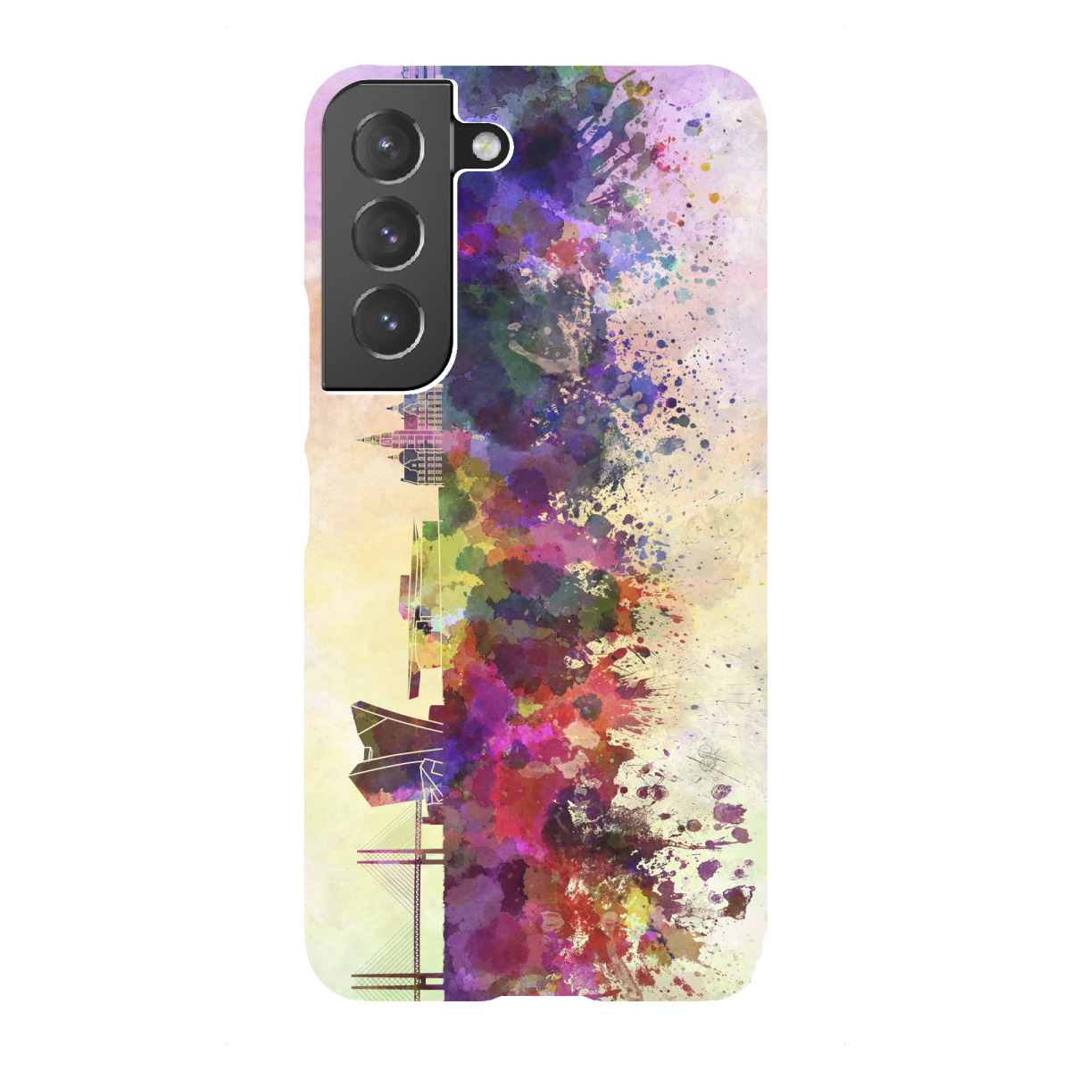 Samsung Galaxy "Copenhagen skyline in watercolor" Premium-Case Handyhülle artboxONE