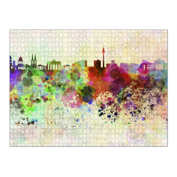 Puzzle Ravensburger "Berlin skyline in watercolor 2" artboxONE - Städte,Reise,Abstrakt,Architektur