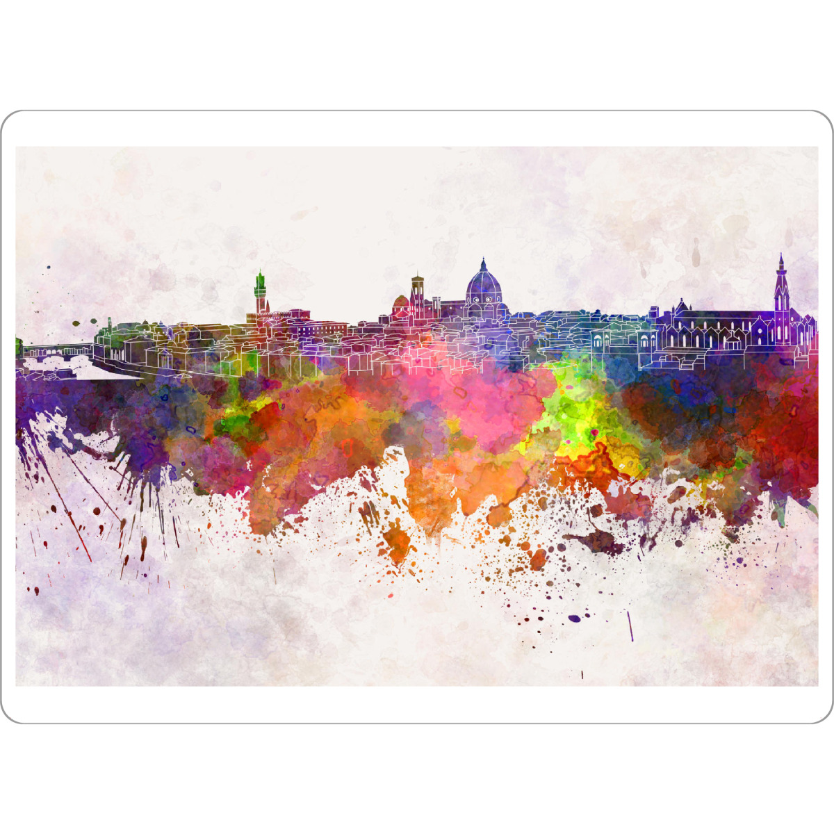 Tischset "Florence skyline in watercolor" artboxONE - Städte,Reise,Abstrakt,Architektur
