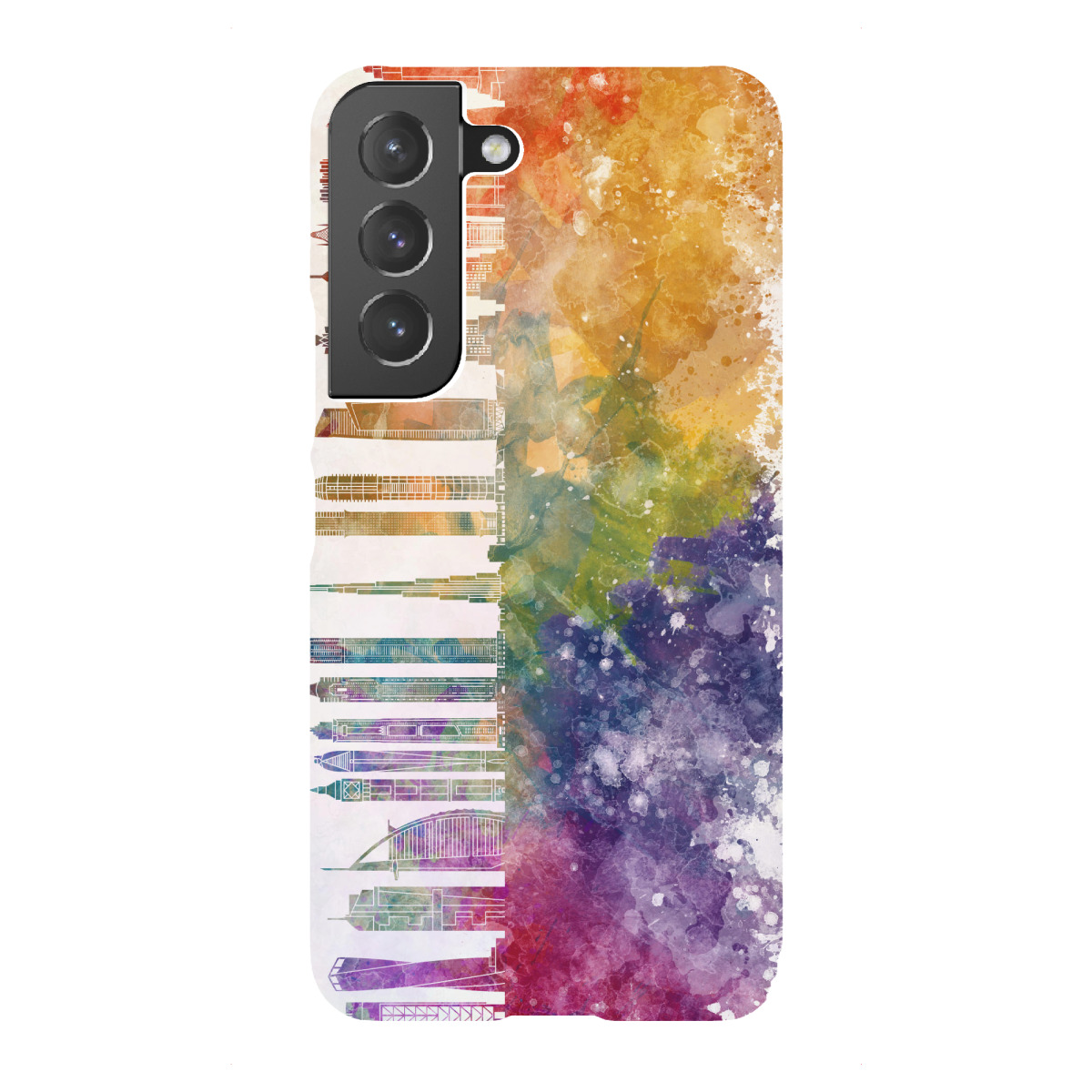 "Dubai V2 skyline in watercolor"für Samsung Galaxy - Premium-Case Handyhülle artboxONE