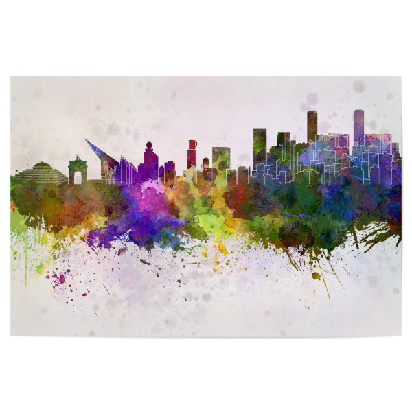 Poster 30x20 cm "Caracas skyline in watercolor" artboxONE - Städte,Reise,Abstrakt,Architektur