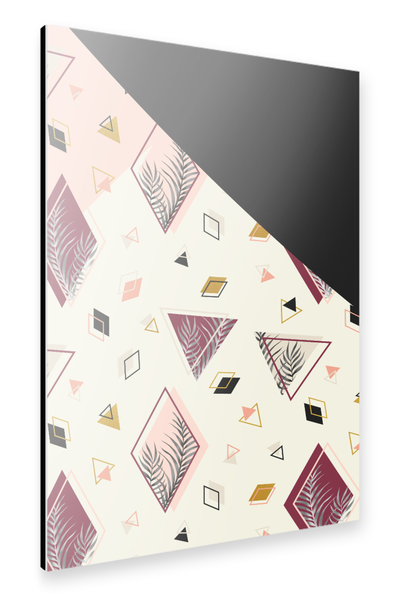 Alu-Dibond "Rhombus&Palms" 30x20 cm artboxONE