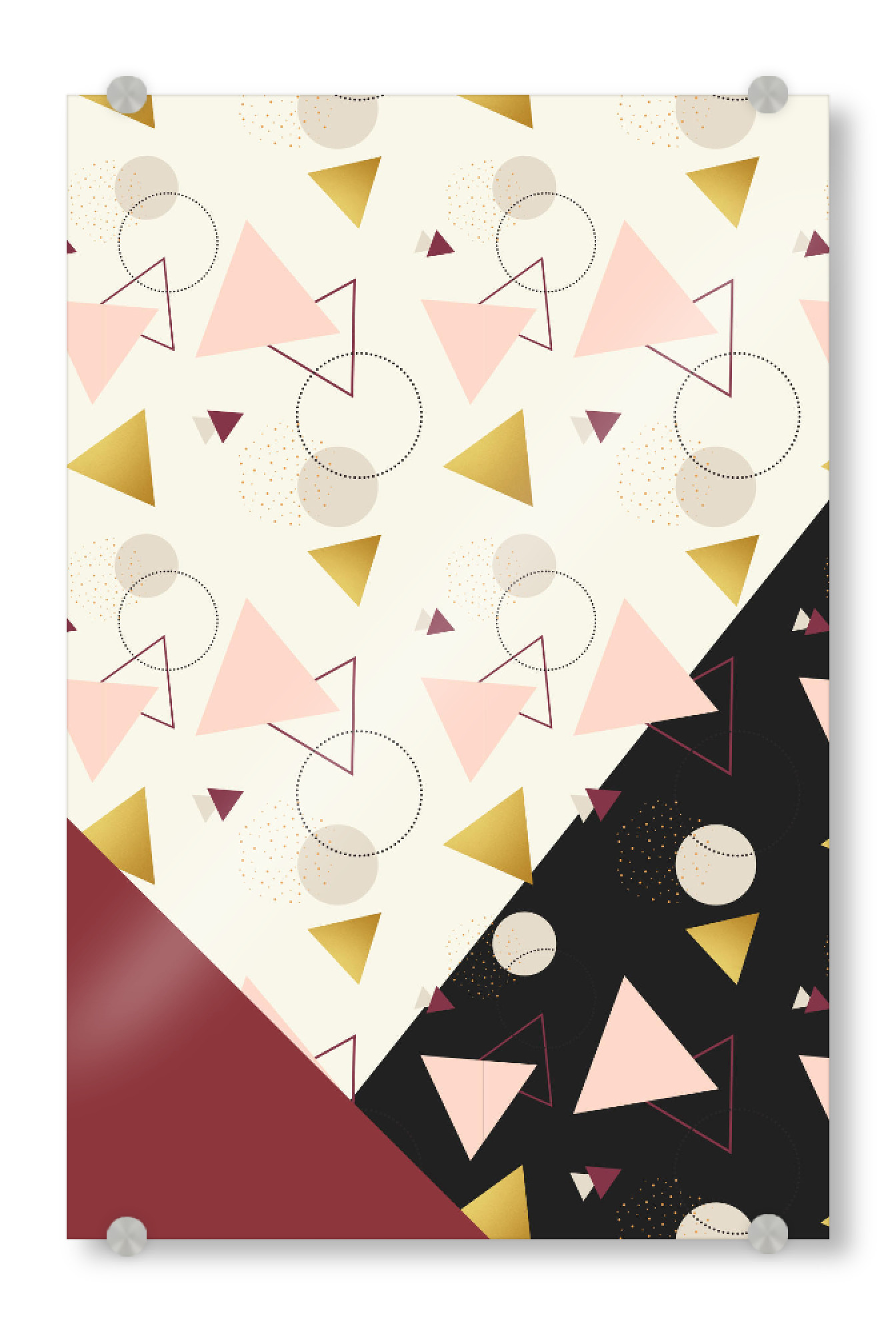 Acrylglasbild "Triangles Mix" artboxONE - Abstrakt,Geometrie,Fashion