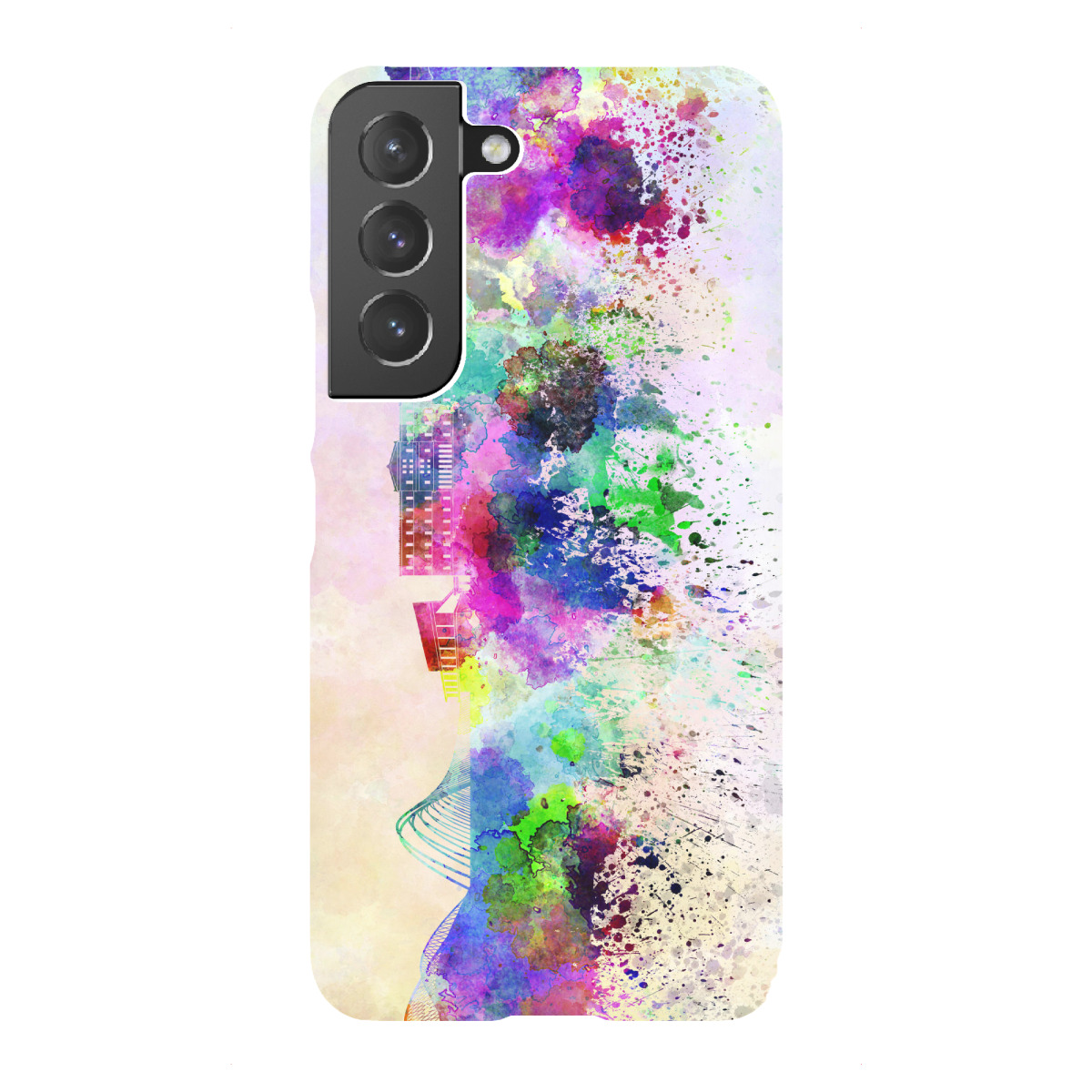 "Athens skyline in watercolor"für Samsung Galaxy - Premium-Case Handyhülle artboxONE