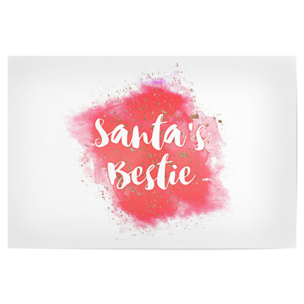 Poster "Santa's Bestie" artboxONE - Weihnachten - Christmas,Santa,Hohoho,Bestie,Gift,Snow