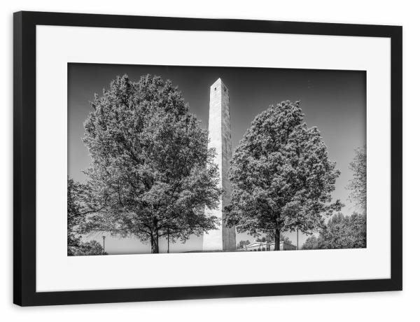Poster mit Rahmen schwarz "BOSTON Bunker Hill Monument" artboxONE - Städte,Reise,Schwarzweiß,Architektur,Reise / Länder,Städte / Boston