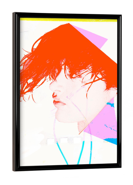 Poster mit schwarzem Rahmen "Pop**" artboxONE - Fashion - Portrait,Collage,Fashion,Colorful,Art,Arty,Photo collage,Fashion woman