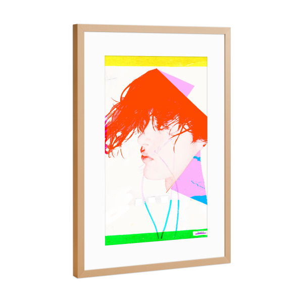 Poster mit Rahmen Kupfer "Pop**" artboxONE - Fashion - Portrait,Collage,Fashion,Colorful,Art,Arty,Photo collage,Fashion woman