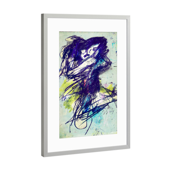 Poster mit Rahmen Silber "Lovers" artboxONE - Fashion - Fashion,Lovers,Art,Drawing,Illustration,Fashion illustration,Arty,Couple