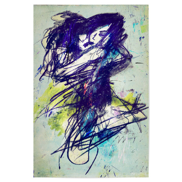 Poster "Lovers" artboxONE - Fashion - Fashion,Lovers,Art,Drawing,Illustration,Fashion illustration,Arty,Couple