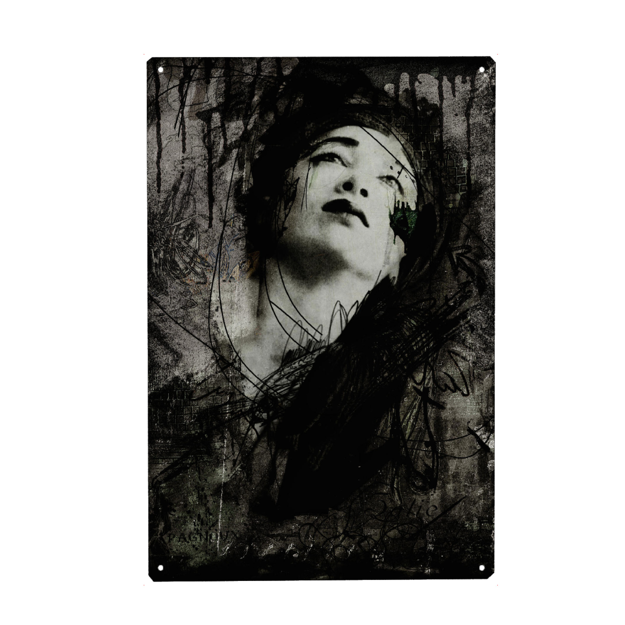 Metall Poster "Tout était chaos" artboxONE - Schwarzweiß,Fashion