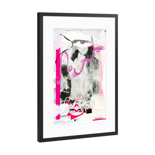 Poster mit Rahmen Schwarz (Metallic) "Pink soul" artboxONE - Abstrakt,Fashion