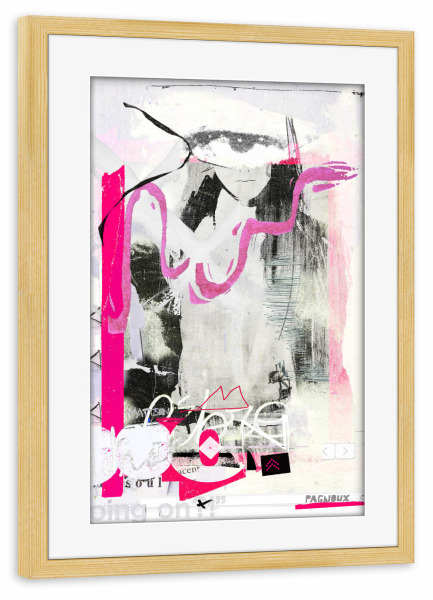Poster mit Rahmen kiefer "Pink soul" artboxONE - Abstrakt,Fashion