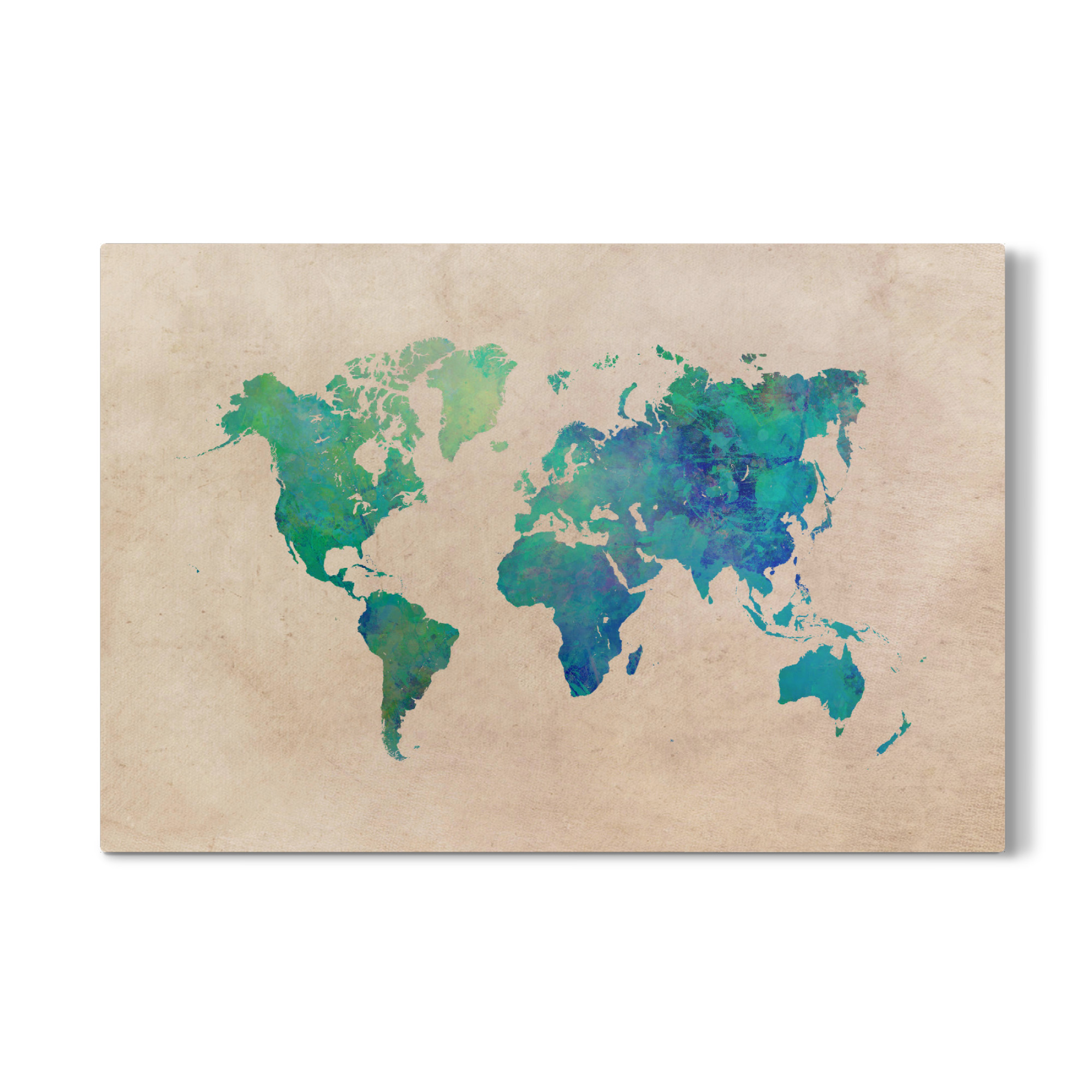 Galerie-Print "World map 35 green" 75x50 cm artboxONE