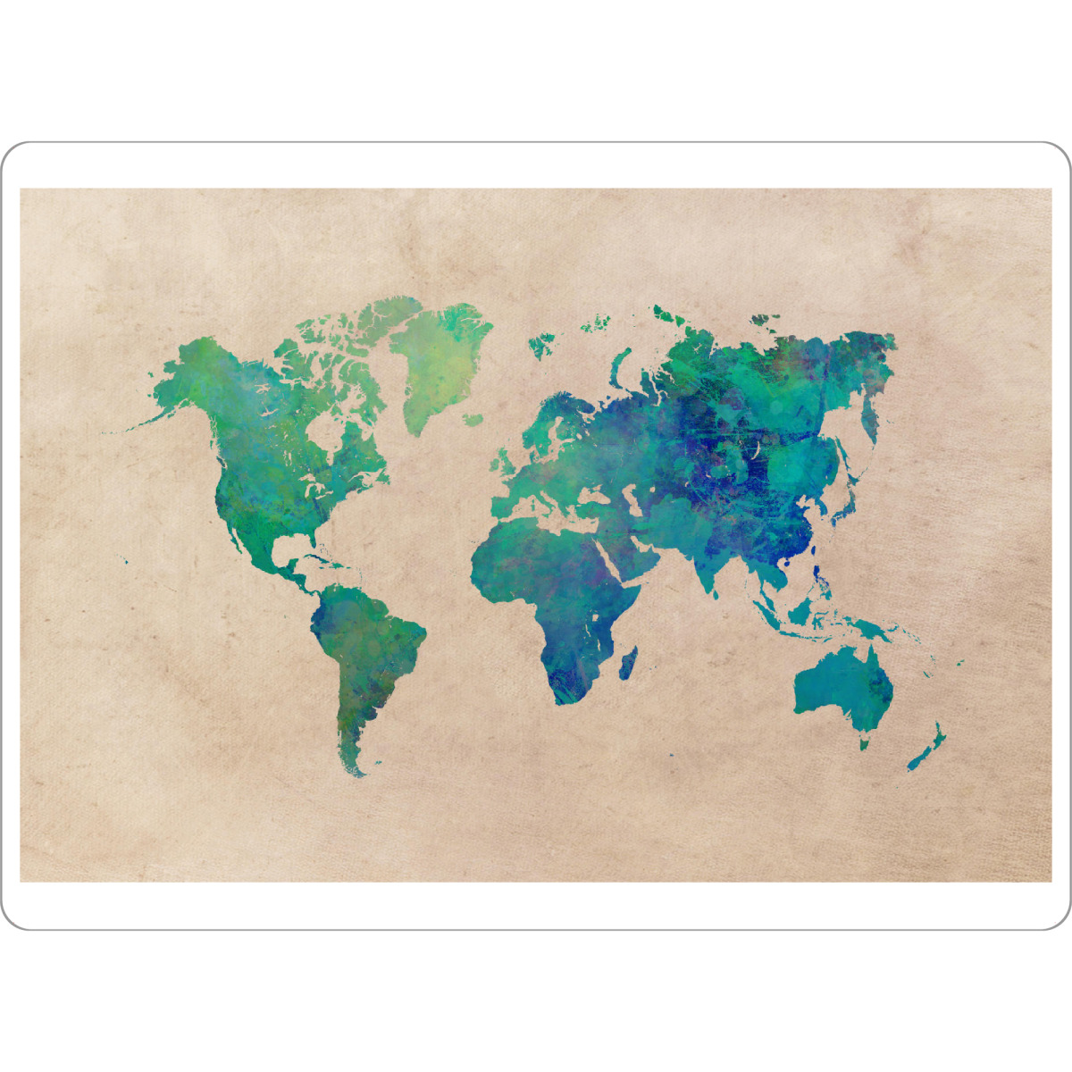 Tischset "World map 35 green" artboxONE - Reise,Kartografie