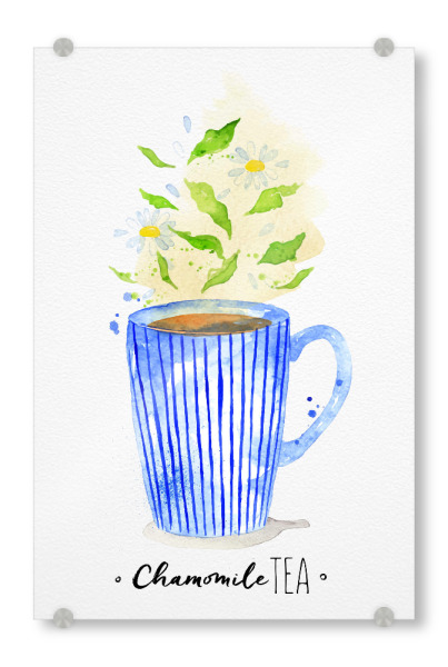 Acrylglasbild "Teacup chamomile tea" artboxONE - Essen & Trinken