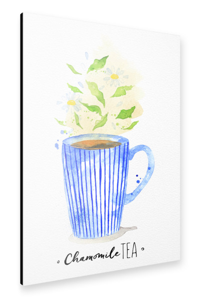 Alu-Dibond "Teacup chamomile tea" 30x20 cm artboxONE