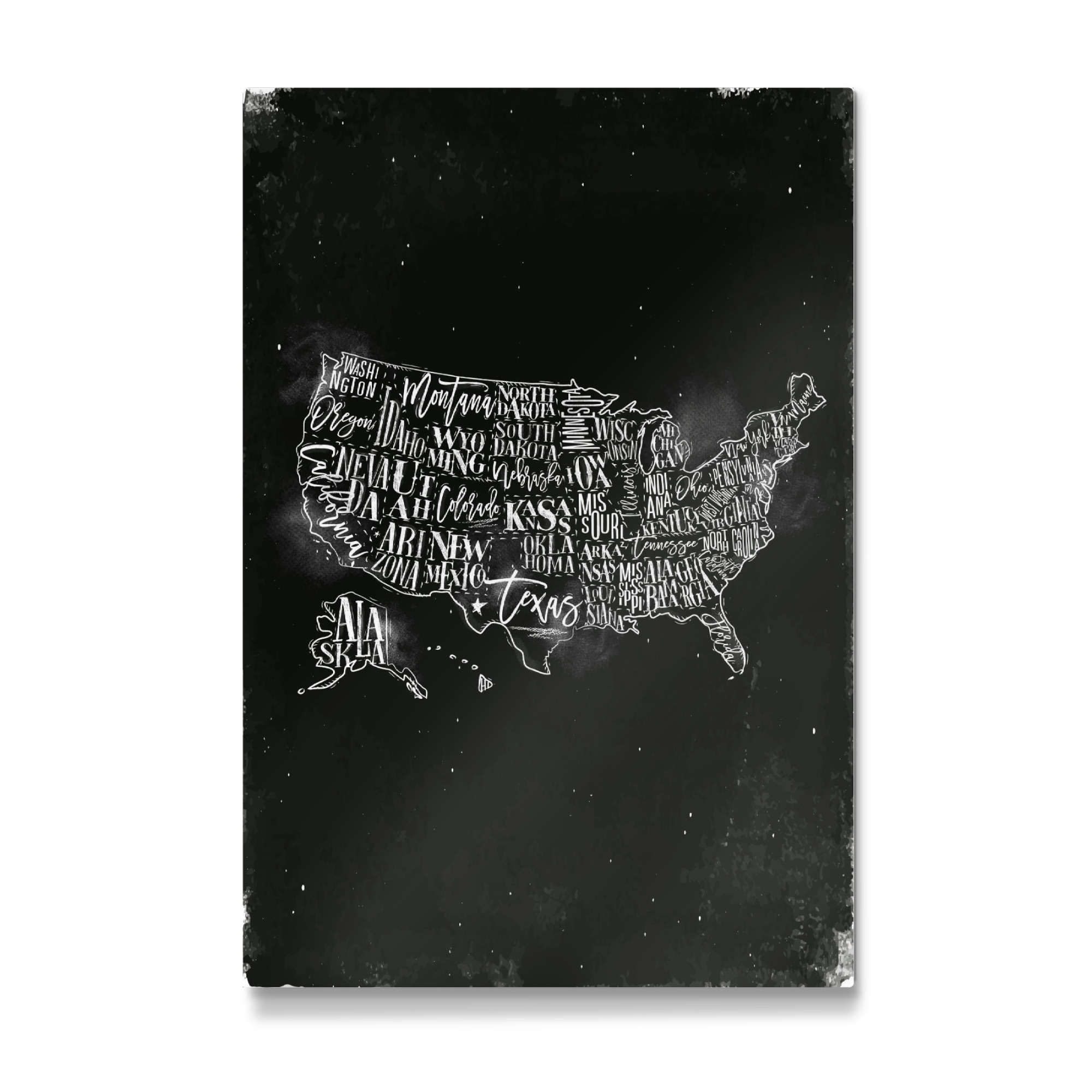 Galerie-Print "Map USA vintage chalk" 75x50 cm artboxONE