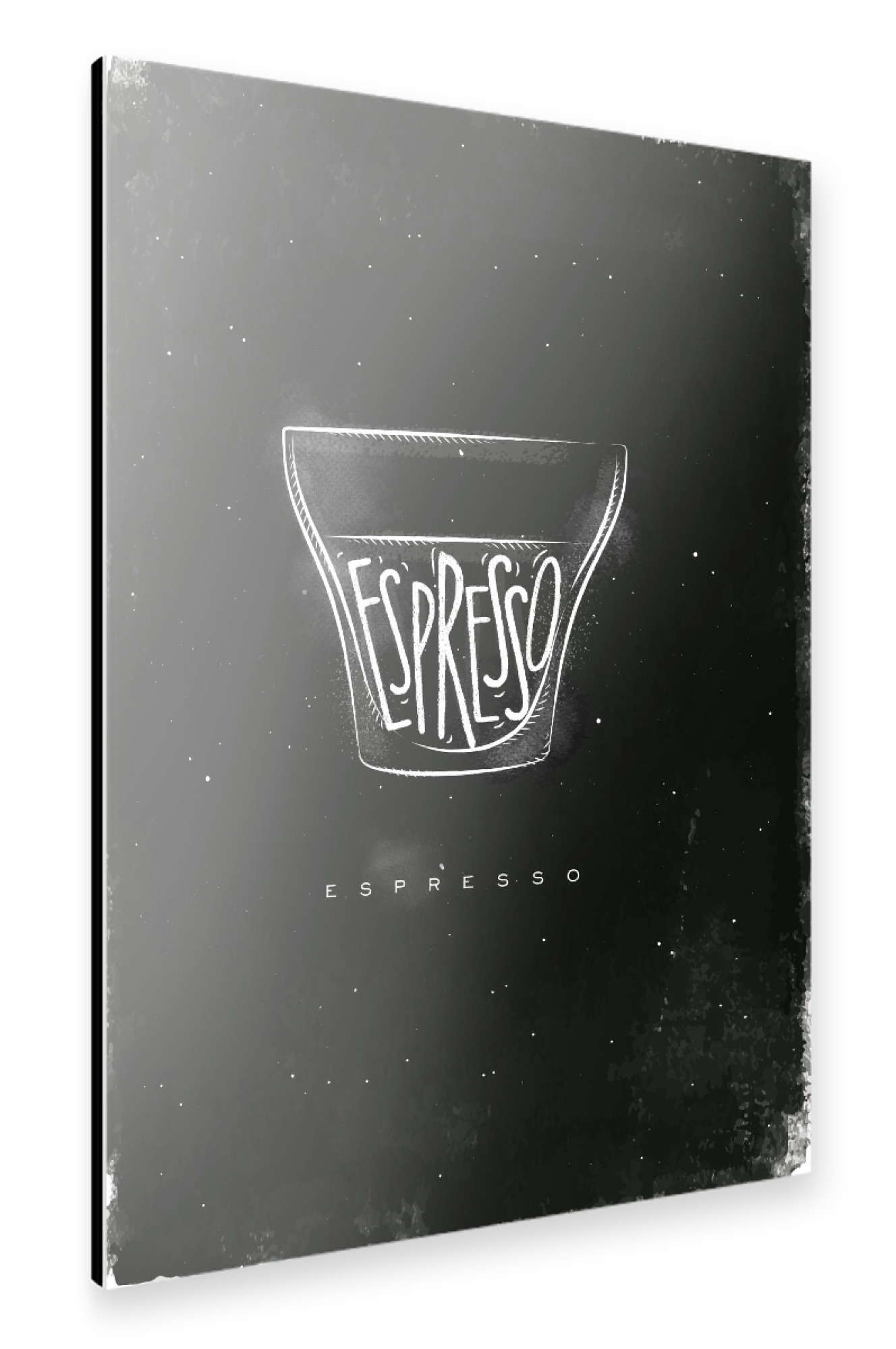 Alu-Dibond "Espresso cup chalk" 30x20 cm artboxONE