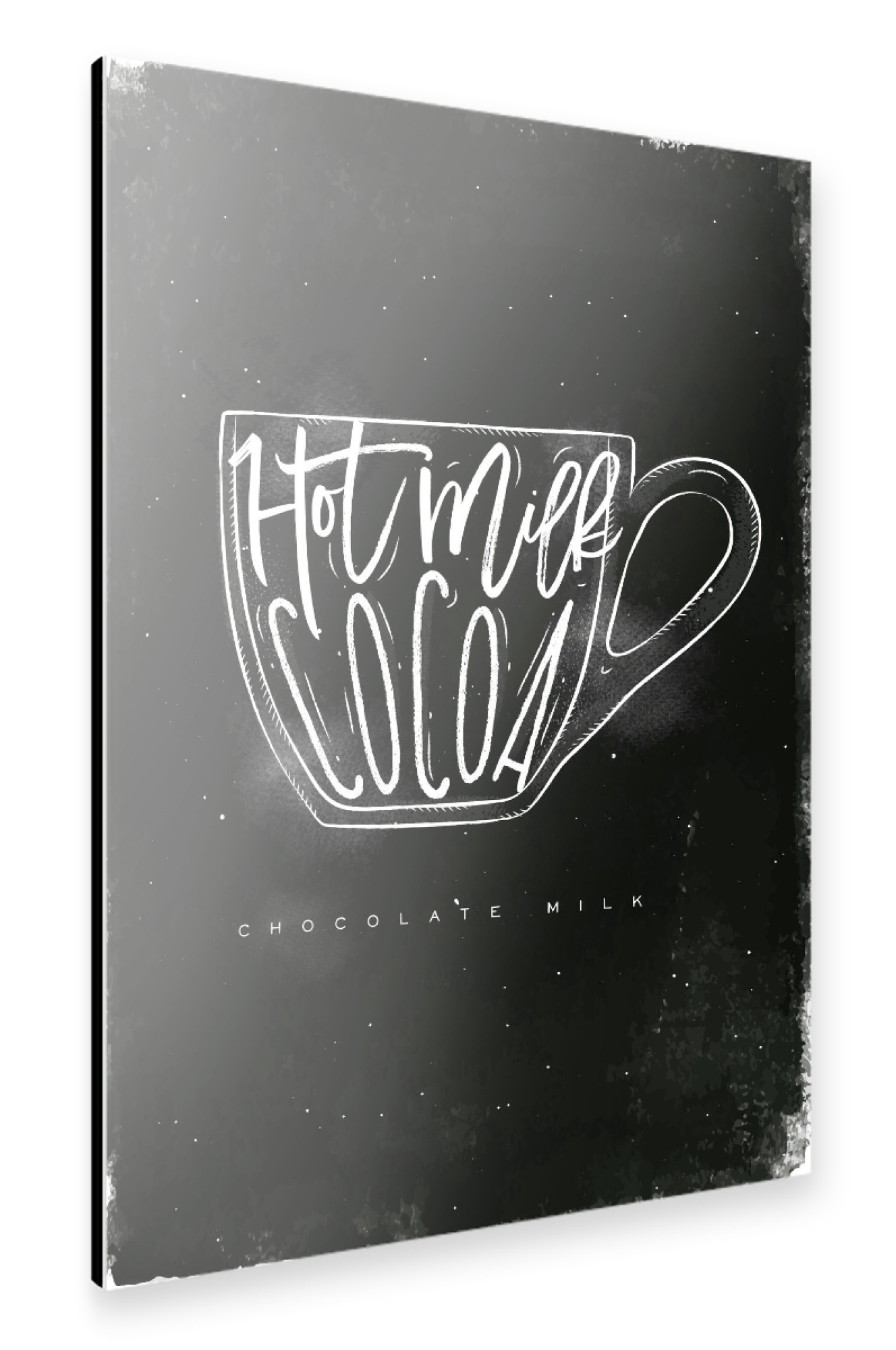 Alu-Dibond "Cappuccino cup chalk" 75x50 cm artboxONE