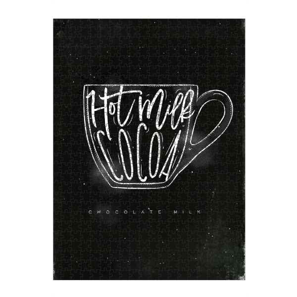 artboxONE Puzzle "Cappuccino cup chalk" artboxONE - Schwarzweiß,Essen & Trinken / Alkohol