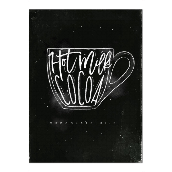 Puzzle Ravensburger "Cappuccino cup chalk" artboxONE - Schwarzweiß,Essen & Trinken / Alkohol