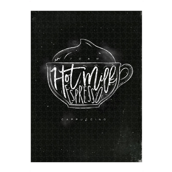 artboxONE Puzzle "Chocolate milk cup chalk" artboxONE - Schwarzweiß,Essen & Trinken / Alkohol