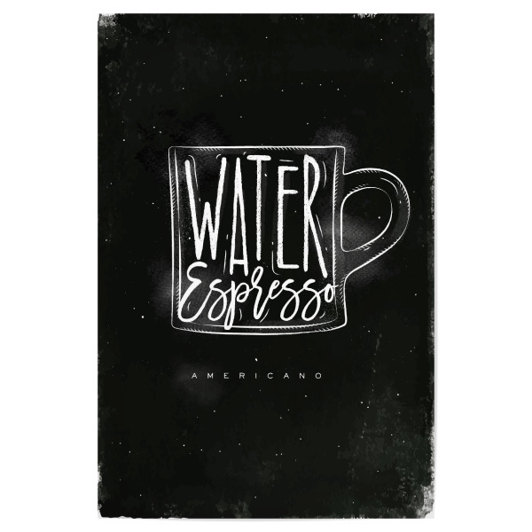 Poster "Americano cup coffee chalk" artboxONE - Schwarzweiß,Essen & Trinken / Alkohol