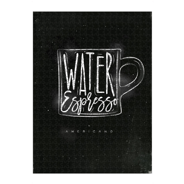 artboxONE Puzzle "Americano cup coffee chalk" artboxONE - Schwarzweiß,Essen & Trinken / Alkohol