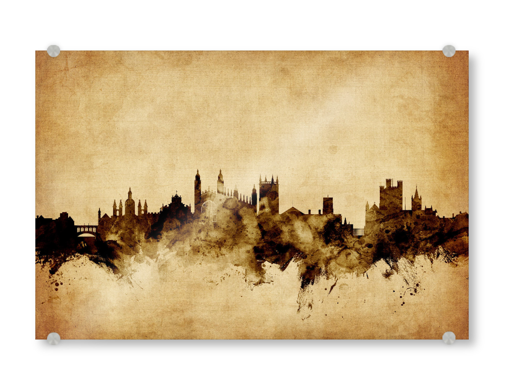 Acrylglasbild "Cambridge England Skyline" artboxONE - Städte,Reise