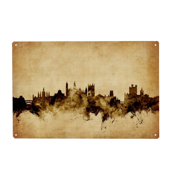 Metall Poster "Cambridge England Skyline" artboxONE - Städte,Reise
