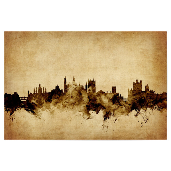 Poster "Cambridge England Skyline" artboxONE - Städte,Reise