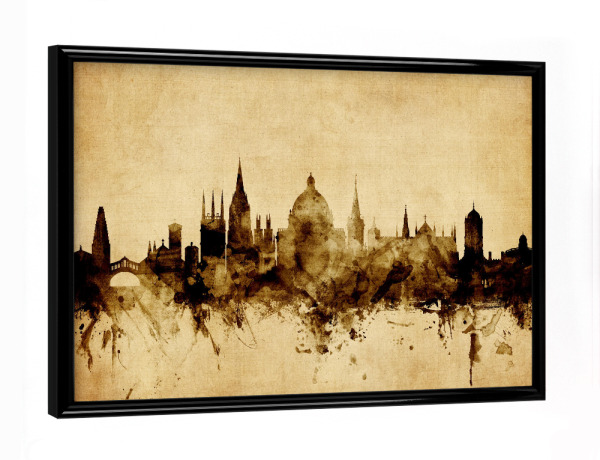 Poster mit schwarzem Rahmen "Oxford England Skyline 5" artboxONE - Städte,Reise