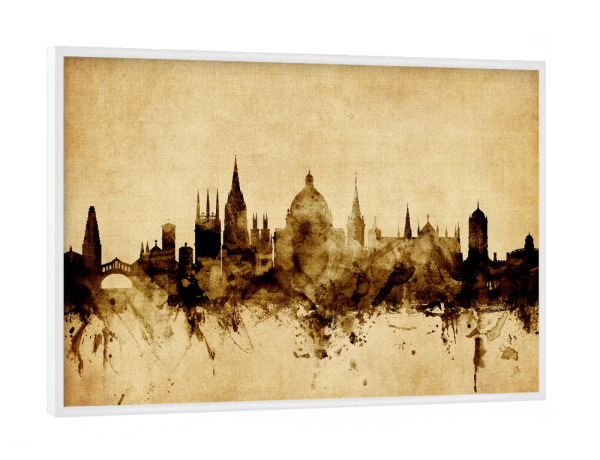 Poster mit weißem Rahmen "Oxford England Skyline 5" artboxONE - Städte,Reise